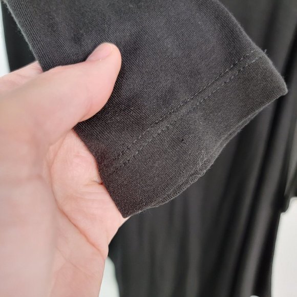 McQ by Alexander McQueen Long Sleeve Asymmetrical Dress Zipper Black Size Small - Picture 9 of 11